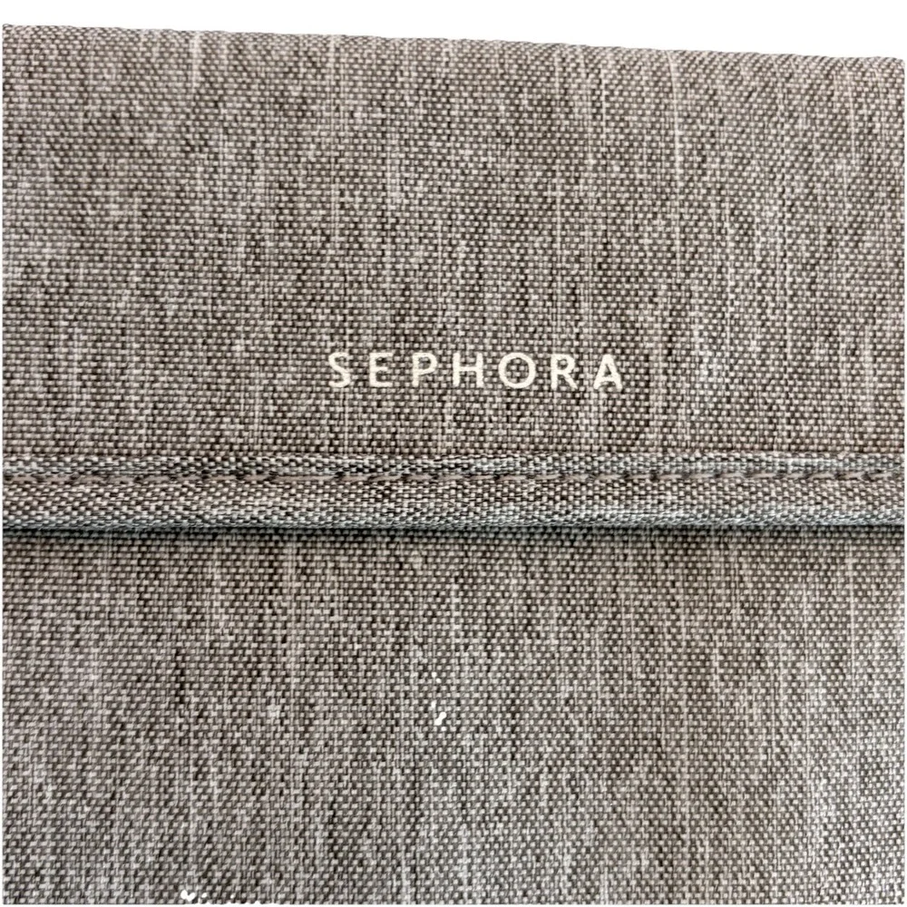 Gray Sephora Brush Bag With Magnetic Close